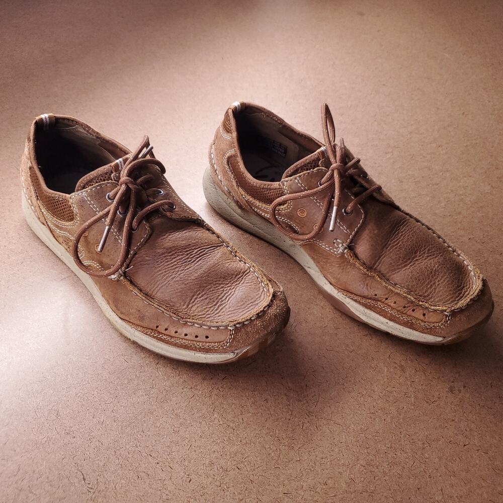 Clarks Armada English Leather Oxford Shoes Men 9.5M Brown Lace Up Gorpcore 73062